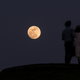 The supermoon is seen rising in Xiamen, Fujian province, China January 1, 2018. Picture taken January 1, 2018.